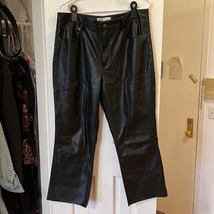 Zara black leather pants